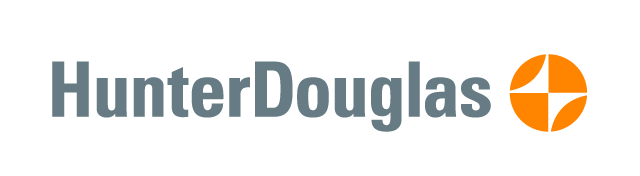 Hunter Douglas logo.
